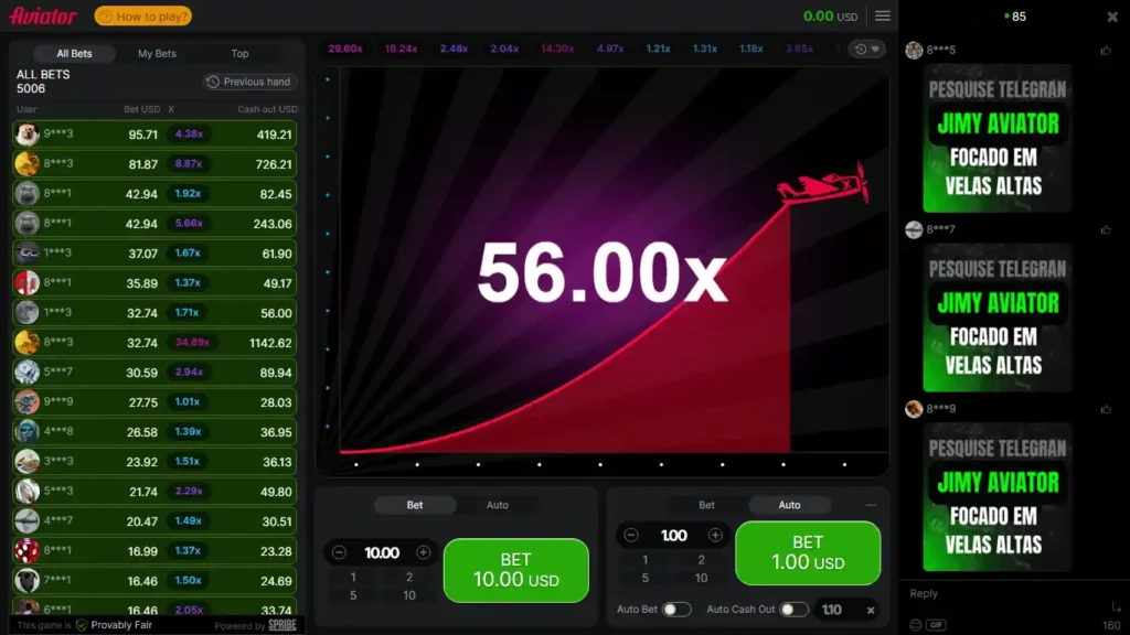 Aviator sur Betwinner
